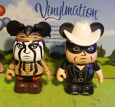 DISNEY Vinylmation 3  Park Set 1 Lone Ranger And Tonto Johnny Depp • $11.49