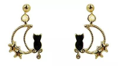 Sailor Moon And Stars With Black Cat Earrings - New • $6.99