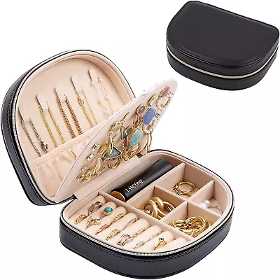 2 Layer Travel Size Jewelry Box Small Portable Seashell-Shaped Jewelry Case • $17.23