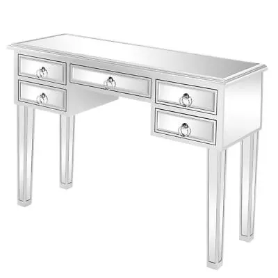 Mirrored Console Table Sofa Vanity Dressing Table With 5 Drawers Entryway Table • $160.98