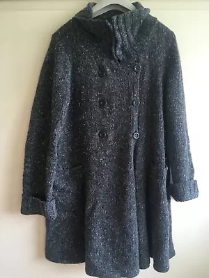 Cabbages & Roses Tweed Knit Wool/Mohair/Angora Mix Buttoned Cardigan Size L • £52.99