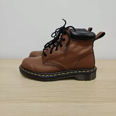 Dr Martens 939 Ben Brown Tan Leather Hiker 6 Eye Ankle Chunky Boots Size Uk 4 • £99.99