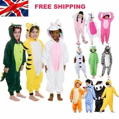 Xmas Kid Child Pajamas Kigurumi Unisex Cosplay Animal Costume Onesie88 Nightwear • £32.21