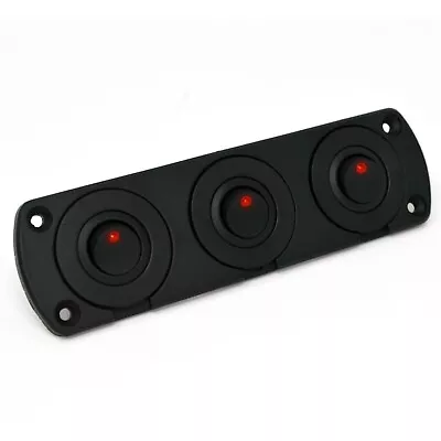 $14.99 • Buy Car Marine Boat 3 Gang Waterproof Circuit Rocker Switch Panel Breaker