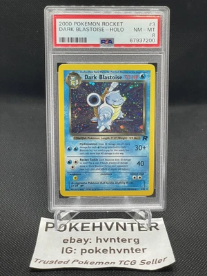 $114.99 • Buy Pokemon WOTC Dark Blastoise 3/82 Team Rocket Unl Holofoil PSA 8 Near Mint-MT