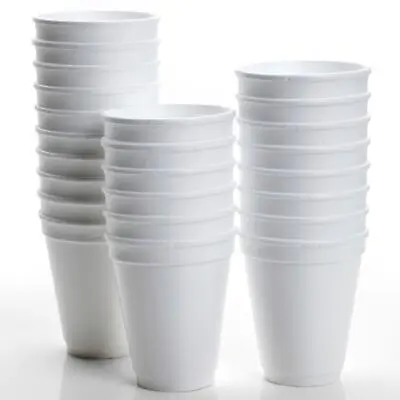 £14.99 • Buy 200 Disposable Foam Cups Polystyrene Coffee Tea Cups For Hot Drinks 7oz / 207ml