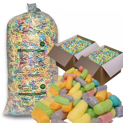 Coloured Packing Peanuts Any Qty Biodegradable Value Loose Void Fill Chips • £84