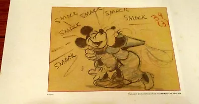 Disney's  Mickey Mouse Brave Little Tailor Story Sketch Art Print  7  X 8 1/2  • $75