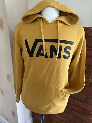Vans Hoodie Sweatshirt S Yellow Black Logo 44ch VGC • £0.99