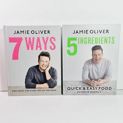 $54.99 • Buy Jamie Oliver 7 Ways & 5 Ingredients Quick & Easy Food Hardcover Cook Book VGC