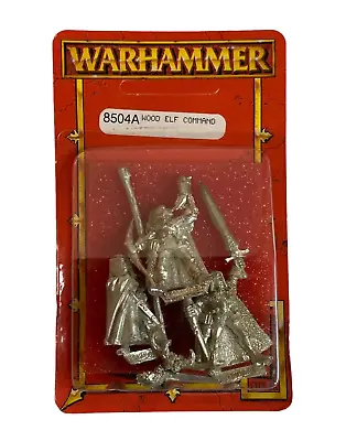 $24.95 • Buy Warhammer 8504A Wood Elf Command OOP RARE UNPUNCHED Citadel Miniatures New