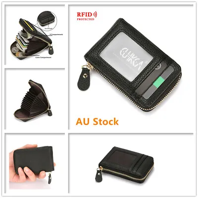 $12.95 • Buy RFID Blocking Purse Flip Leather Wallet ID Credit Card Coins Holder Mens Womens