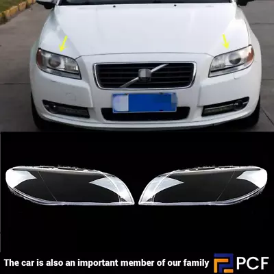 LH&RH Side For Volvo S80 2007-14 15 2016 Headlight Lens Cover+Sealant Glue 2Pcs • $150.01