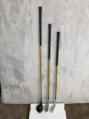 Vintage Walter Hagen Star-Line Wooden Golf Clubs Lot Of 3 - Driver/5 Iron/Putter • $39.99