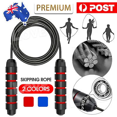 Heavy Weighted Skipping Jump Rope Sweat-proof Boxing Training Fitness Gym  AU • $8.95