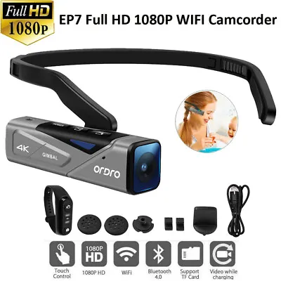 ORDRO EP7 Head Mount Wearable 4K 60fps Video Camera First Person View Hands-Free • $165.99