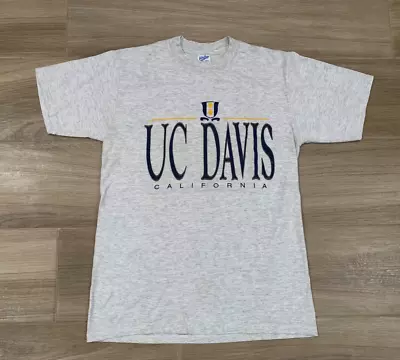 Vintage UC Davis Aggies Men's T-Shirt Size Medium Velva Sheen 80s 90s College • $18.73