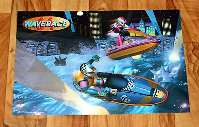 1996 Nintendo Wave Race 64 Very Rare Small Retro Poster 42x28cm N64 Nintendo 64 • $44.39