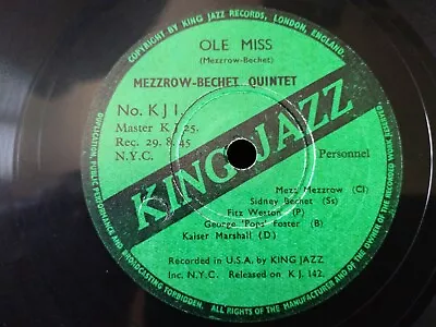 Mezzrow Bechet Quintet - Ole Miss / Out Of The Gallion - 78 Rpm • $8.71