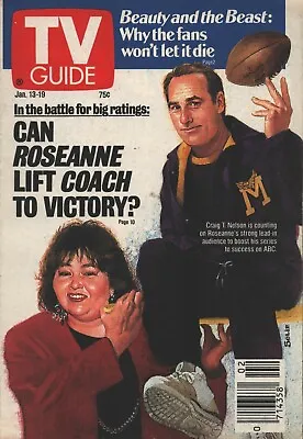 $10.50 • Buy TV Guide - Jan 13, 1990 - Roseanne Barr - Craig T. Nelson - Beauty And The Beast