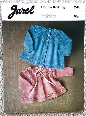 Jarol Knitting Pattern 246 For Matinee Coats In Dk ~ 16 18 & 20” Chest • £1.50