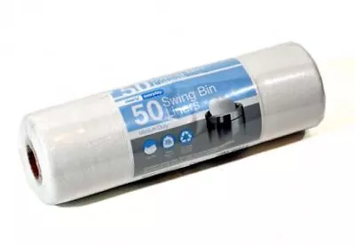 £4.49 • Buy CLEARLY 50 Swing BIN LINERS ON A ROLL Refuge Waste Rubbish Bags Sack Single Pack