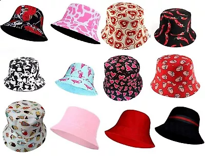 Bucket Hats Festival Bright Colour Fisherman Hat Cap Beanie Rave Dance Ibiza Sun • £7.99