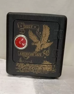 Vtg Metal Bank Early American Safe Combination Lock Superior Toy & Mfg. Co. Tin • $18.50