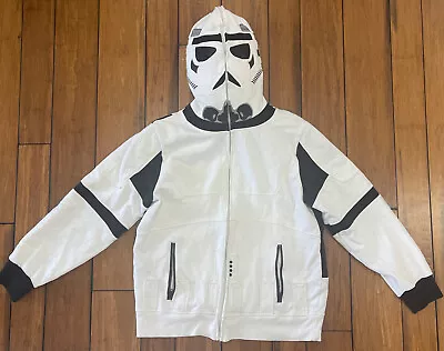 Star Wars Stormtrooper Hoodie Zip Up Marc Ecko Cut & Sew Men’s Size L Rare White • $199.99