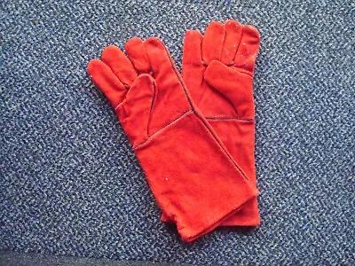 New Quality Welding Gloves Heat Resistant 14'' BBQ/Oven/MIG/TIG Welder Gauntlets • £6.50