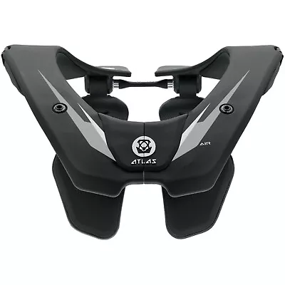 New Atlas Air Neck Brace Black Chrome Motocross Mx Adult Enduro Bmx Atv Off Road • $105.72