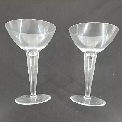 Boda Nova Blown Glass Martini Champagne Glasses 6.5  Set Of 2 Vintage • $39.94