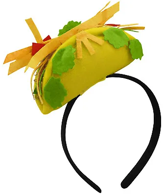 Mini Mexican Taco Headband Hat Food Vendor Fun Cinco De Mayo Costume Accessory • $14.30