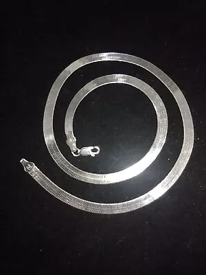 925 Sterling Silver 5mm Milor Flat Snake Chain Necklace 18   ULTRASONIC CLEANED! • $12.99