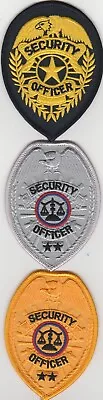 Security Officer Badge Patch Plastic Backing For Sew On • $2