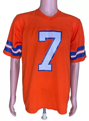 VTG MacGregor Sand-Knit NFL Denver Broncos #7 John Elway Football Jersey Large • $44.99