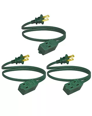 DEWENWILS 3-Pack Extension Cord 3 Ft2 Prong Extension Cord With Multiple Outlet • $12.74