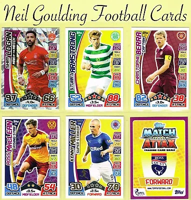 Topps SPFL MATCH ATTAX 2017-18 ☆ SCOTTISH PREMIER LEAGUE ☆ Cards #1 To #216 • £0.99