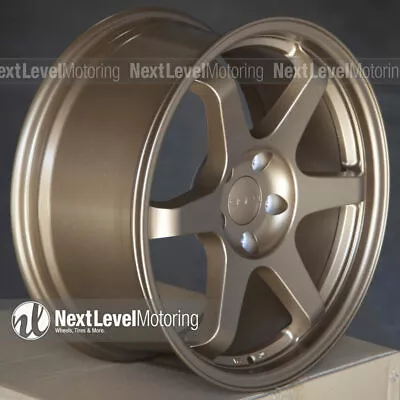 9SIX9 18X8.5 5x114.3 +20 MATTE BRONZE TE37 STYLE WHEELS FITS MITSUBISHI EVO 8 10 • $729.99