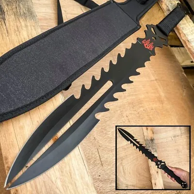 25  Fantasy NINJA SWORD Full Tang Machete Tactical Fixed Blade Katana Skull NEW • $14.20