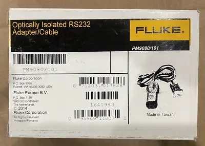 NEW IN BOX!!   Fluke PM 9080/101 Optically Isolated RS-232 Adapter Cable • $59.99