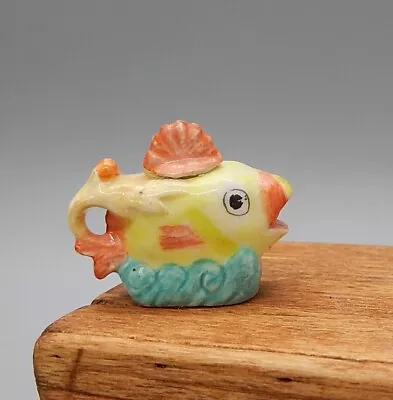 Vtg Valerie Casson Ceramic Fish Teapot Artisan Dollhouse Miniature 1:12 • $34.99