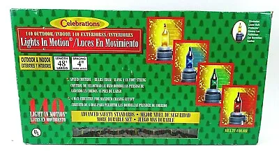 NIB Vintage Celebrations Outdoor Indoor 140 Lights In Motion Multi Color TESTED • $80