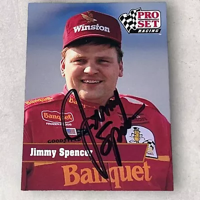 Jimmy Spencer VINTAGE WINSTON CUP Autographed NASCAR Card 1991 PRO SET #83 • $7.99