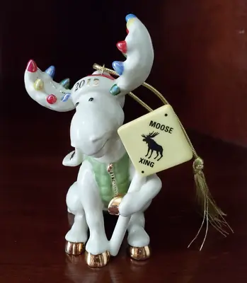 $79.95 • Buy Lenox Porcelain 2012  Merry Moose Crossing  Ornament- Iob