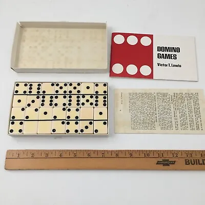 Vintage Puremco Dominoes Standard Marblelike No 616  Made In USA Texas In Box • $19.95