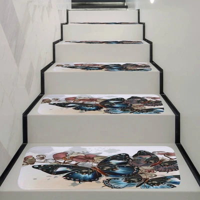 $11 • Buy  Non-slip Stair Carpet Treads Washable Stair Tread Mat With Adhesive Tape And