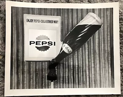 Pepsi Cola Soda Photograph Advertising Bottle Proof Promo 1950's Vintage Old • $454.74