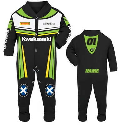 2017 Kwakasaki Baby Biker Race Sleep Suit • £22.95