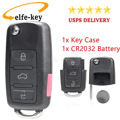 Smart Car Key Fob Case Shell 4B For VW Golf Mk4 MK5 Beetle Golf Jetta Passat Eos • $9.88